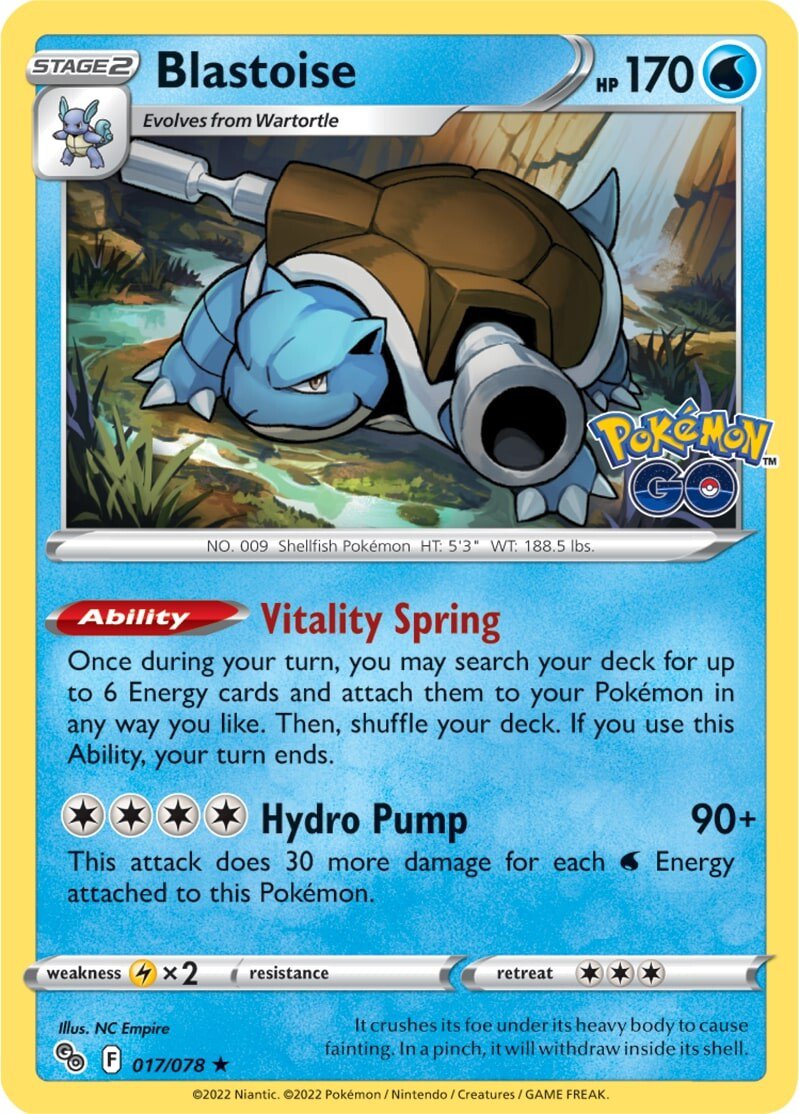 Blastoise (017/078) [Pokémon GO] | Cracking-Singles