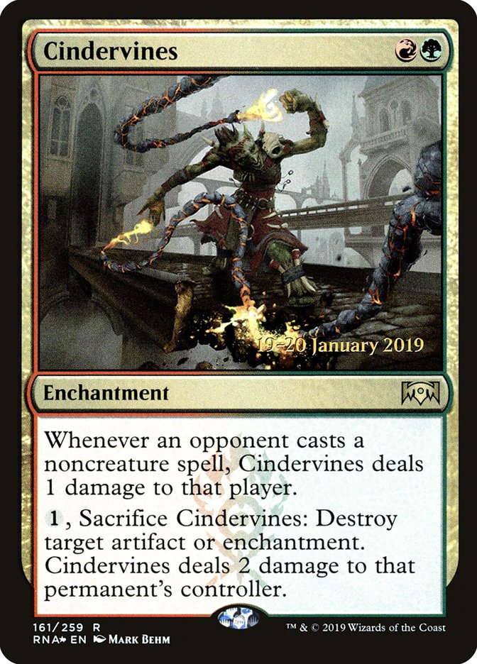 Cindervines [Ravnica Allegiance Prerelease Promos] | Cracking-Singles