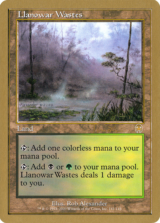 Llanowar Wastes (Jan Tomcani) [World Championship Decks 2001] | Cracking-Singles