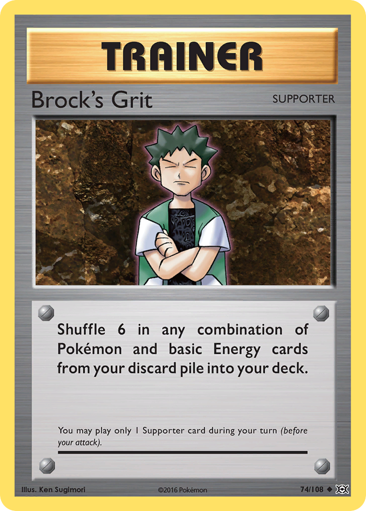 Brock's Grit (74/108) [XY: Evolutions] | Cracking-Singles