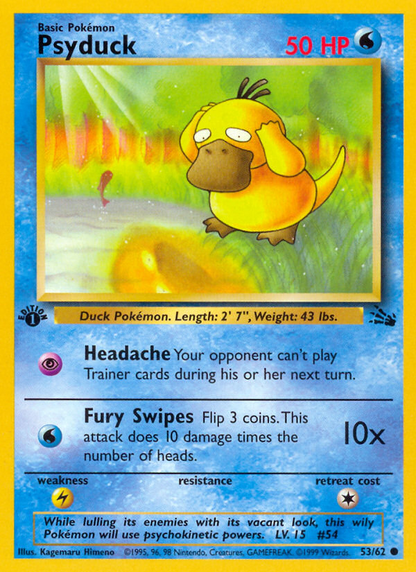 Psyduck (53/62) [Fossil 1st Edition] | Cracking-Singles