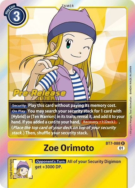 Zoe Orimoto [BT7-088] [Next Adventure Pre-Release Cards] | Cracking-Singles