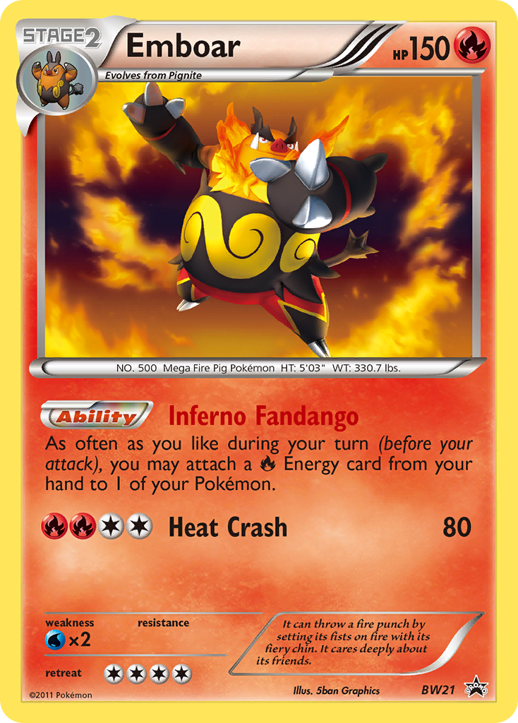 Emboar (BW21) [Black & White: Black Star Promos] | Cracking-Singles