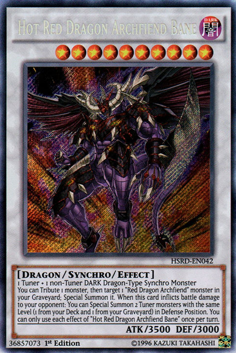 Hot Red Dragon Archfiend Bane [HSRD-EN042] Secret Rare | Cracking-Singles