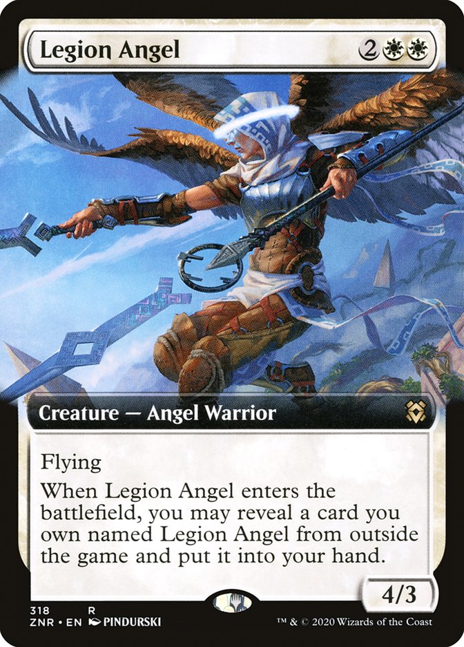 Legion Angel (Extended Art) [Zendikar Rising] | Cracking-Singles