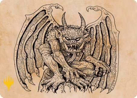 Cloister Gargoyle (Showcase) Art Card (Gold-Stamped Signature) [Dungeons & Dragons: Adventures in the Forgotten Realms Art Series] | Cracking-Singles