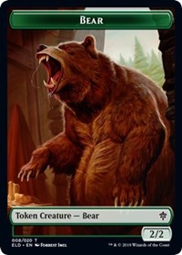 Bear // Food (17) Double-sided Token [Throne of Eldraine Tokens] | Cracking-Singles