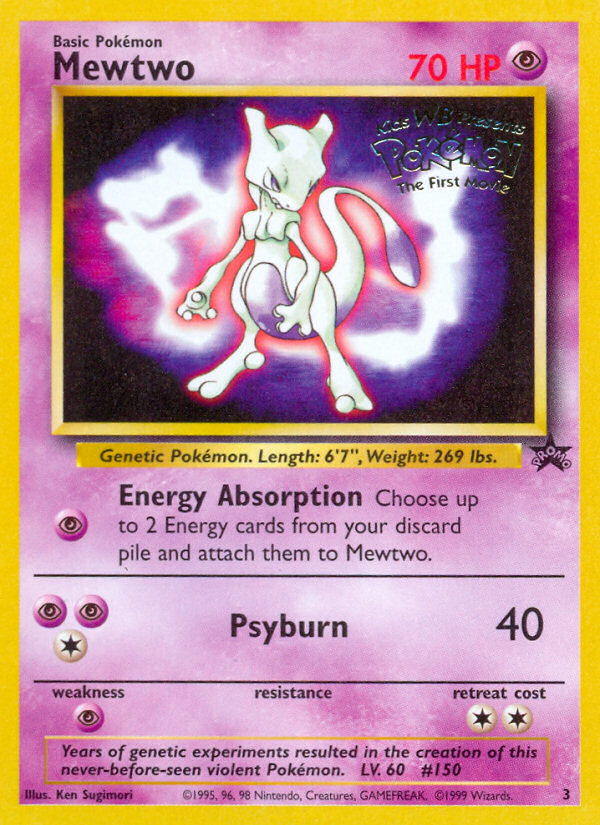 Mewtwo (3) [Wizards of the Coast: Black Star Promos] | Cracking-Singles