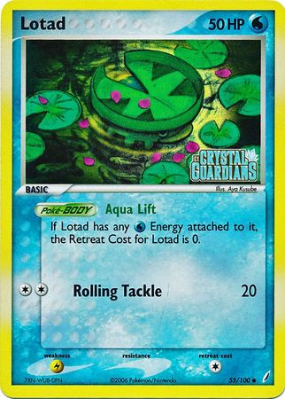 Lotad (55/100) (Stamped) [EX: Crystal Guardians] | Cracking-Singles