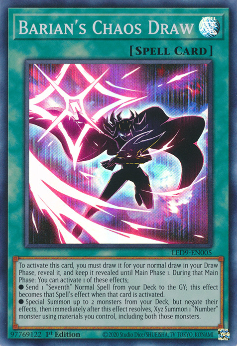 Barian's Chaos Draw [LED9-EN005] Super Rare | Cracking-Singles