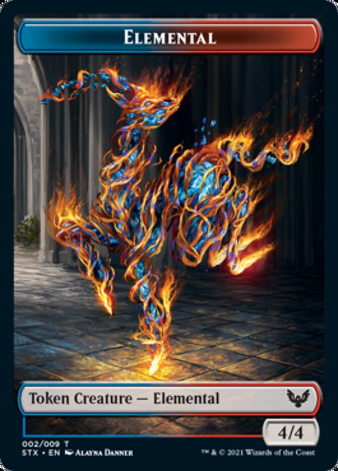 Elemental // Avatar Token [Strixhaven: School of Mages Tokens] | Cracking-Singles