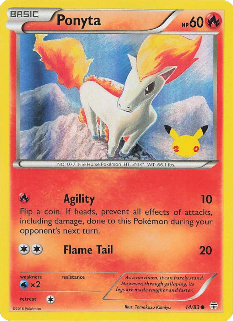 Ponyta (14/83) (20th Anniversary Stamp) [XY: Generations] | Cracking-Singles