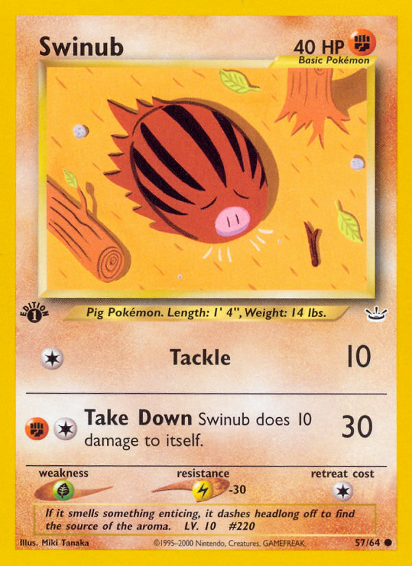 Swinub (57/64) [Neo Revelation 1st Edition] | Cracking-Singles