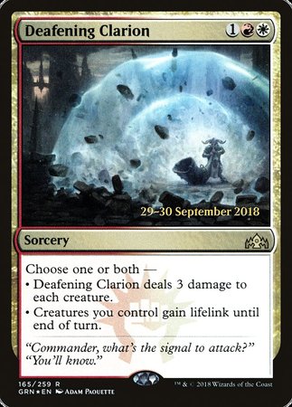 Deafening Clarion [Guilds of Ravnica Promos] | Cracking-Singles