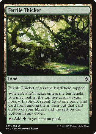 Fertile Thicket [Battle for Zendikar] | Cracking-Singles