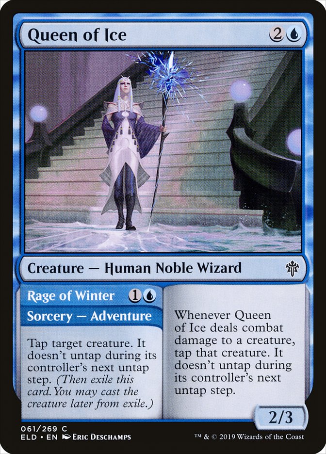 Queen of Ice // Rage of Winter [Throne of Eldraine] | Cracking-Singles