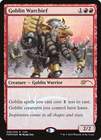 Goblin Warchief (2016) [Friday Night Magic 2016] | Cracking-Singles