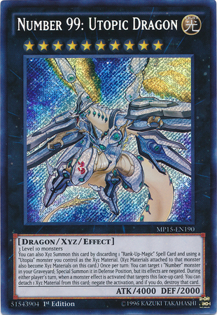 Number 99: Utopic Dragon [MP15-EN190] Secret Rare | Cracking-Singles