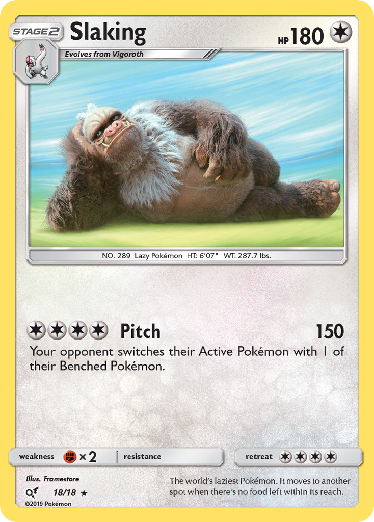 Slaking (18/18) [Sun & Moon: Detective Pikachu] | Cracking-Singles