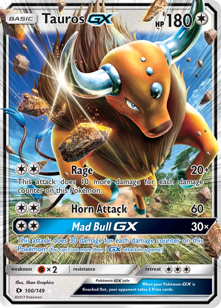 Tauros GX (100/149) [Sun & Moon: Base Set] | Cracking-Singles