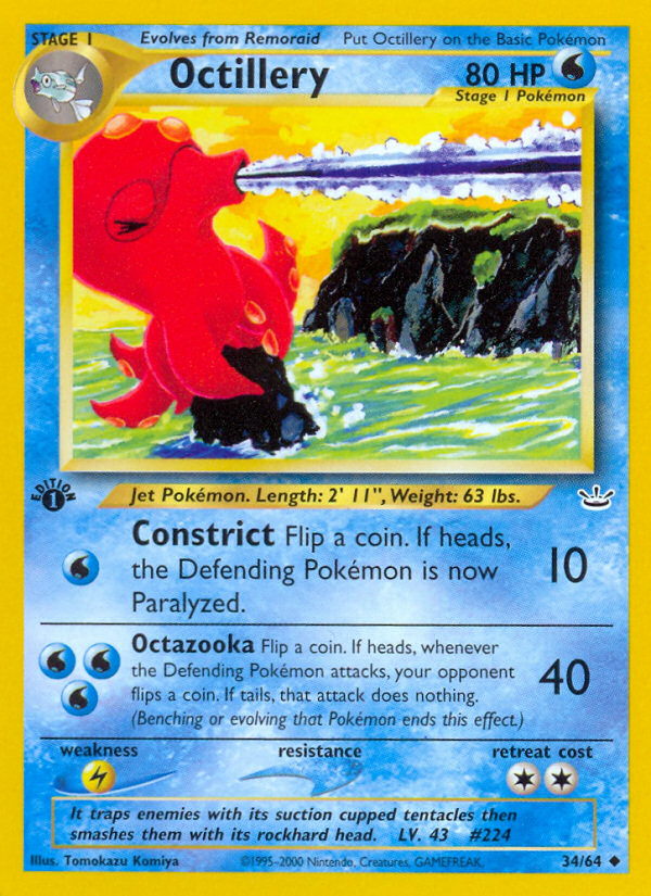 Octillery (34/64) [Neo Revelation 1st Edition] | Cracking-Singles