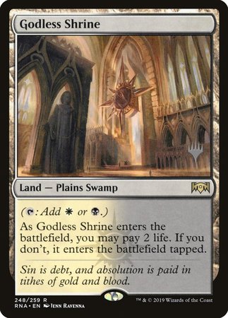 Godless Shrine [Ravnica Allegiance Promos] | Cracking-Singles