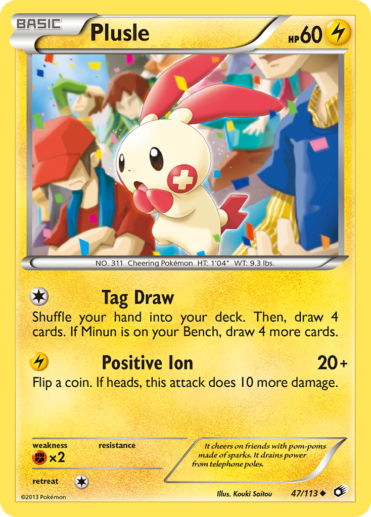 Plusle (47/113) [Black & White: Legendary Treasures] | Cracking-Singles