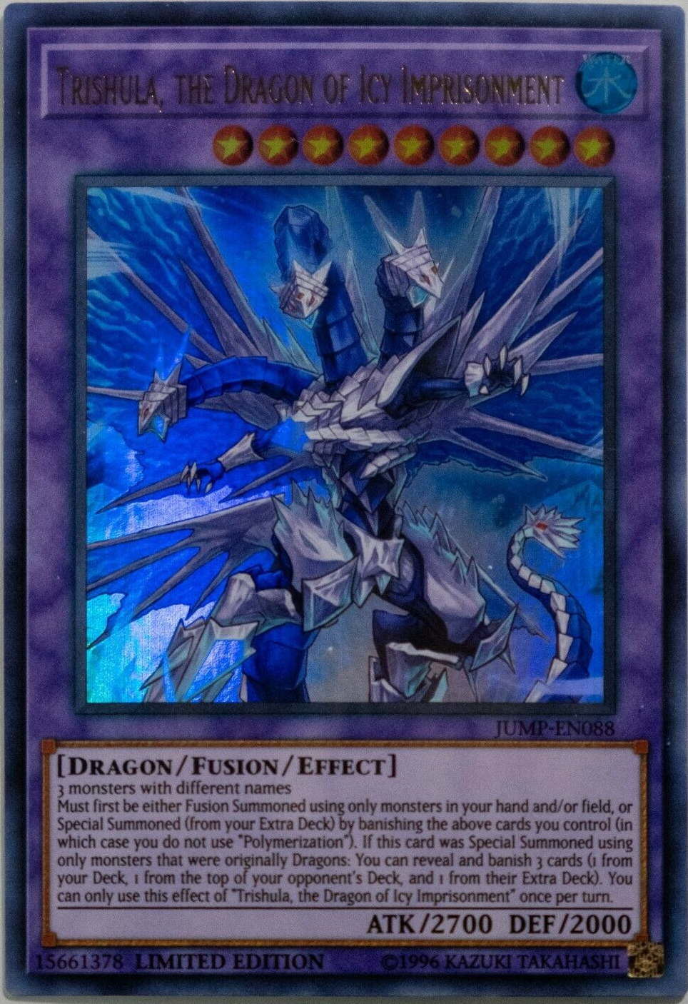 Trishula, the Dragon of Icy Imprisonment [JUMP-EN088] Ultra Rare | Cracking-Singles