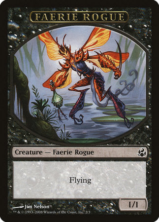 Faerie Rogue Token (Black) [Morningtide Tokens] | Cracking-Singles