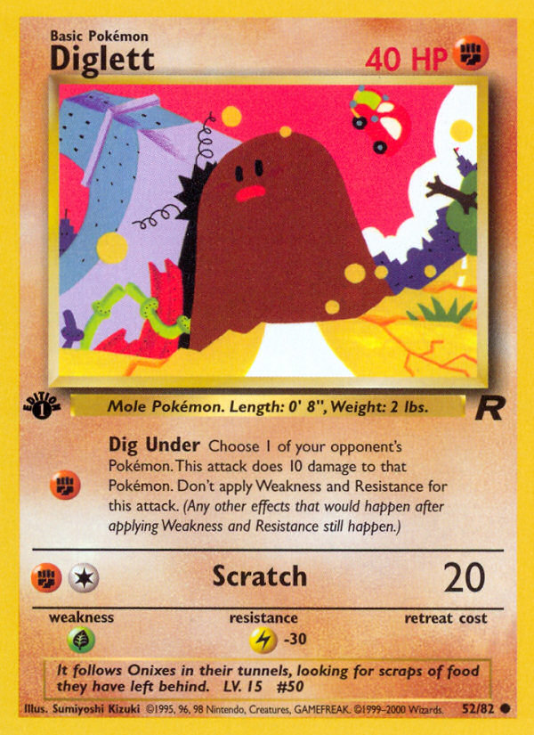 Diglett (52/82) [Team Rocket 1st Edition] | Cracking-Singles