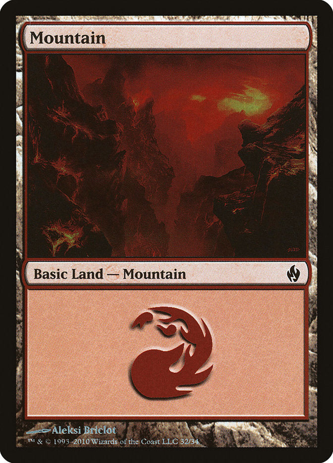 Mountain (32) [Premium Deck Series: Fire and Lightning] | Cracking-Singles