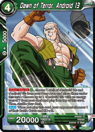 Dawn of Terror, Android 13 (Reprint) (BT3-070) [Battle Evolution Booster] | Cracking-Singles