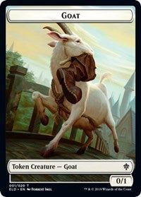 Goat // Food (17) Double-sided Token [Throne of Eldraine Tokens] | Cracking-Singles