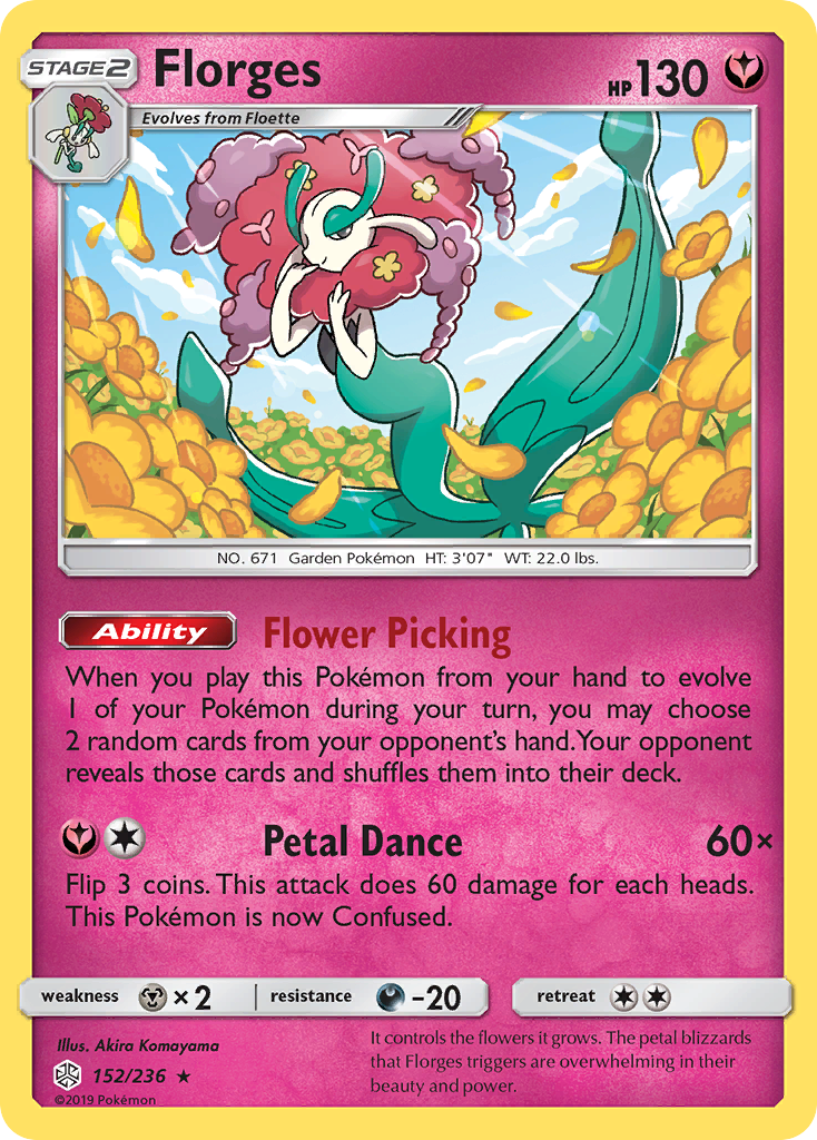 Florges (152/236) [Sun & Moon: Cosmic Eclipse] | Cracking-Singles