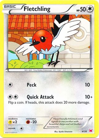 Fletchling (4/30) [XY: Trainer Kit 2 - Latias] | Cracking-Singles