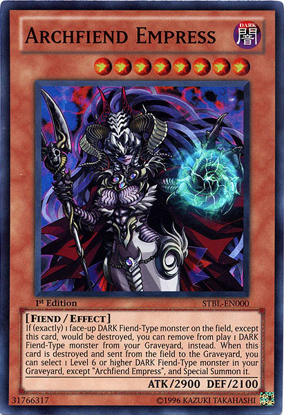 Archfiend Empress [STBL-EN000] Super Rare | Cracking-Singles