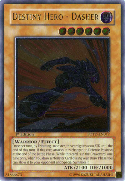 Destiny Hero - Dasher [POTD-EN017] Ultimate Rare | Cracking-Singles