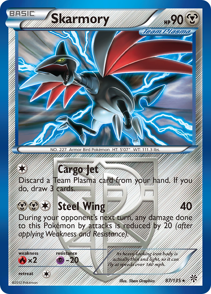 Skarmory (87/135) [Black & White: Plasma Storm] | Cracking-Singles