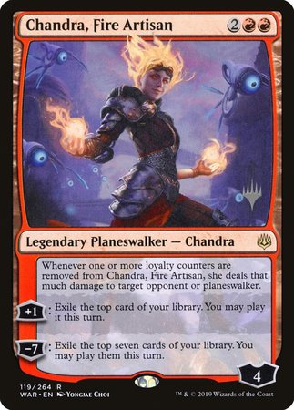 Chandra, Fire Artisan [War of the Spark Promos] | Cracking-Singles