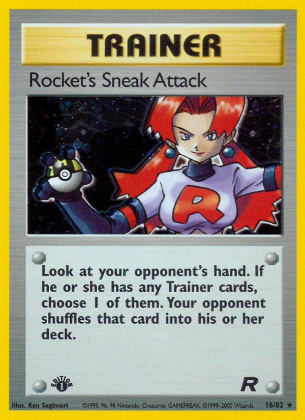 Rocket's Sneak Attack (16/82) [Team Rocket 1st Edition] | Cracking-Singles