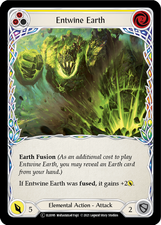 Entwine Earth (Yellow) [U-ELE095] Unlimited Rainbow Foil | Cracking-Singles