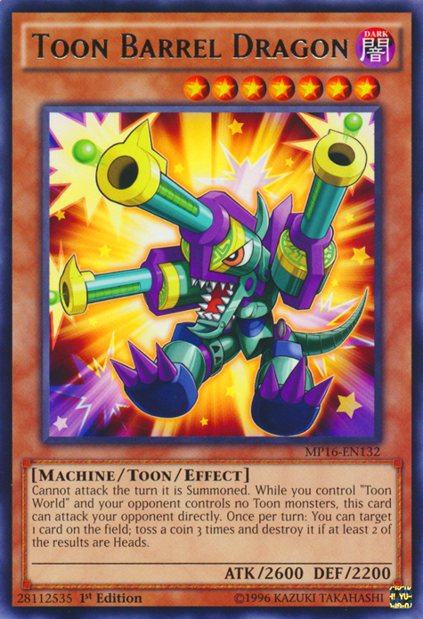 Toon Barrel Dragon [MP16-EN132] Rare | Cracking-Singles