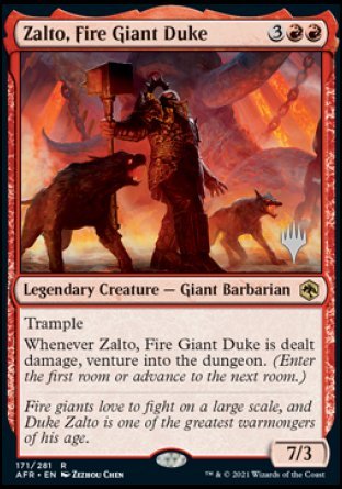 Zalto, Fire Giant Duke (Promo Pack) [Dungeons & Dragons: Adventures in the Forgotten Realms Promos] | Cracking-Singles