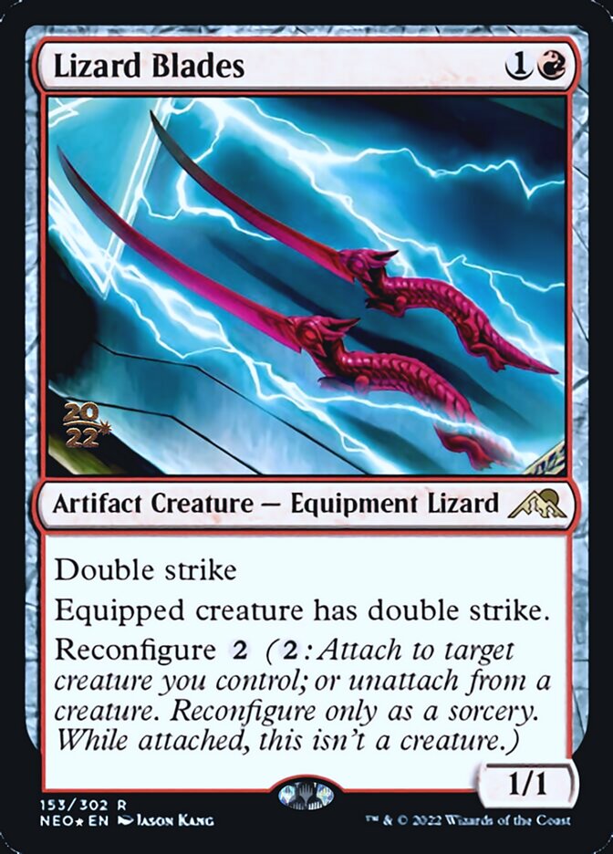 Lizard Blades [Kamigawa: Neon Dynasty Prerelease Promos] | Cracking-Singles