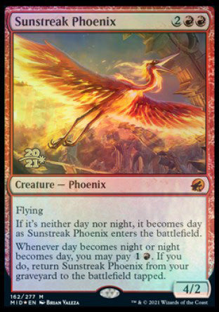 Sunstreak Phoenix [Innistrad: Midnight Hunt Prerelease Promos] | Cracking-Singles