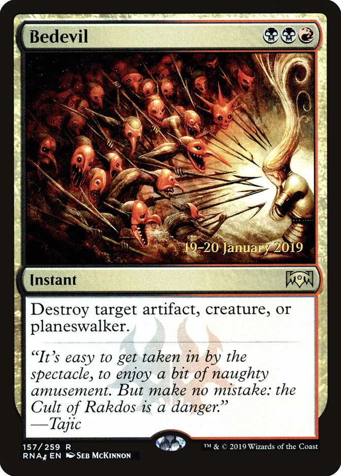 Bedevil [Ravnica Allegiance Prerelease Promos] | Cracking-Singles