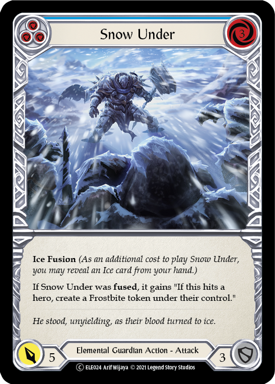 Snow Under (Blue) [U-ELE024] Unlimited Rainbow Foil | Cracking-Singles