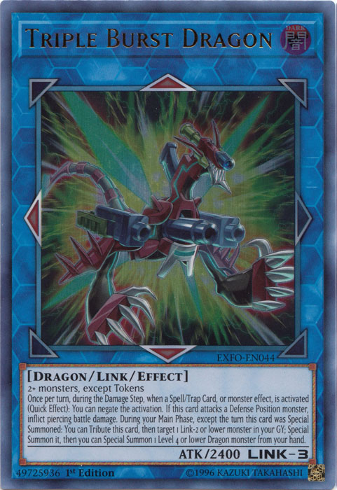 Triple Burst Dragon [EXFO-EN044] Ultra Rare | Cracking-Singles