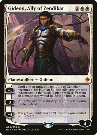 Gideon, Ally of Zendikar [Battle for Zendikar] | Cracking-Singles