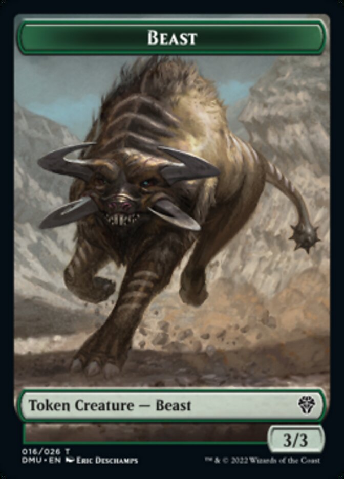 Saproling // Beast Double-sided Token [Dominaria United Tokens] | Cracking-Singles